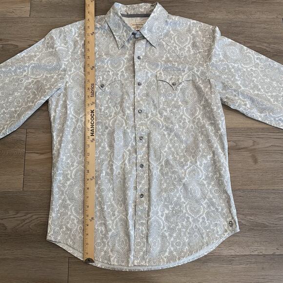 Stetson NEW Men's Large Medallion Long Sleeve Pearl Snap Western Shirt Cowboy - Picture 3 of 15